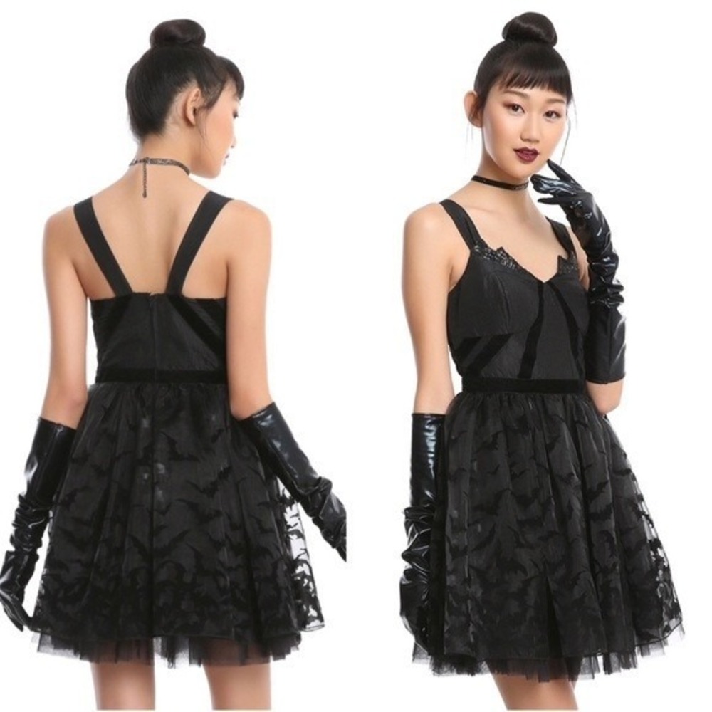 DC Comics Originals Hot Topic Batman Formal Dress Black Bat Sz‎ SM NWOT B29